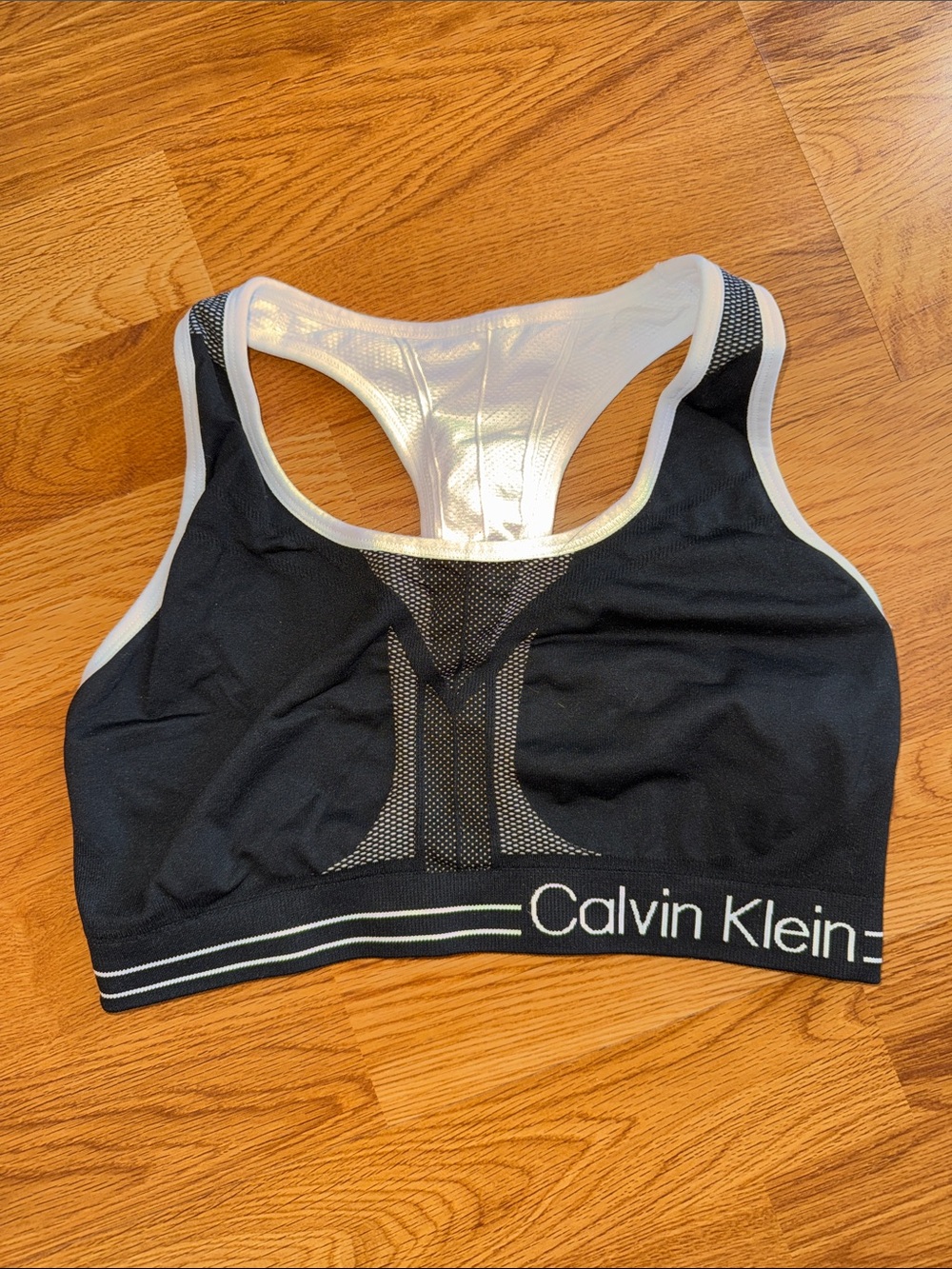 Calvin Klein Black Sports Bra with White Trim - Reversible